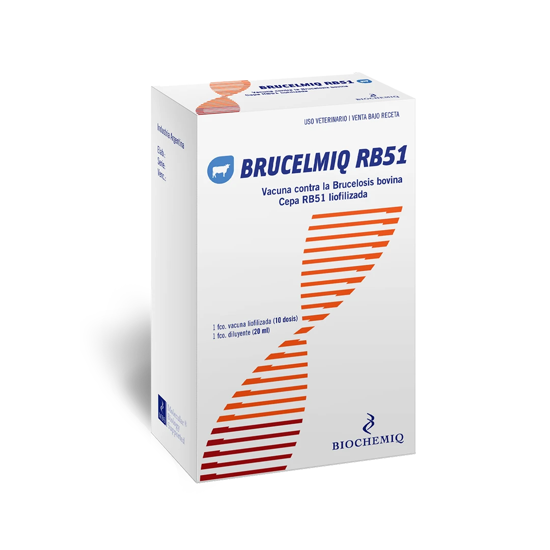 Brucelmiq RB51 - Vacuna contra Brucelosis bovina. Cepa RB51 liofilizada.